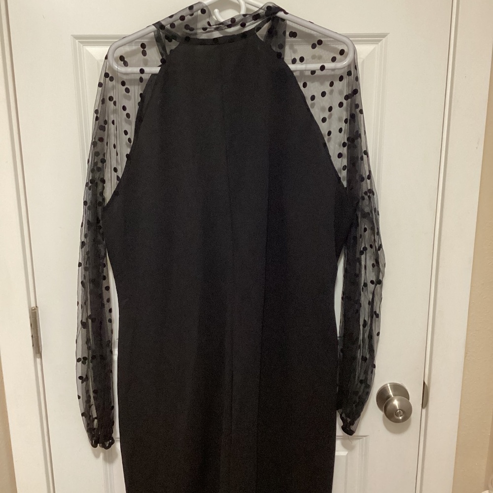 Black fitted and lace SHEIN curve dress